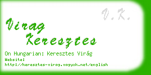 virag keresztes business card